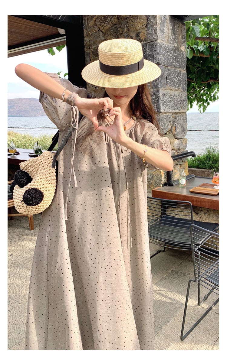 【dress】ドット柄ワンピース　M23929