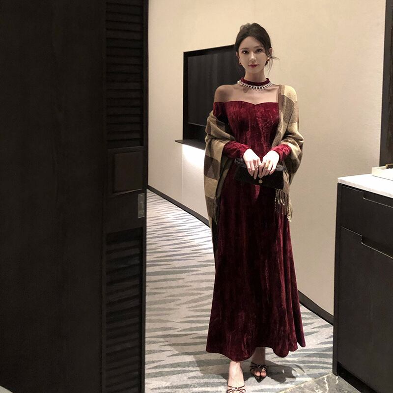 【dress】ビジュードッキングデートワンピース　M28156