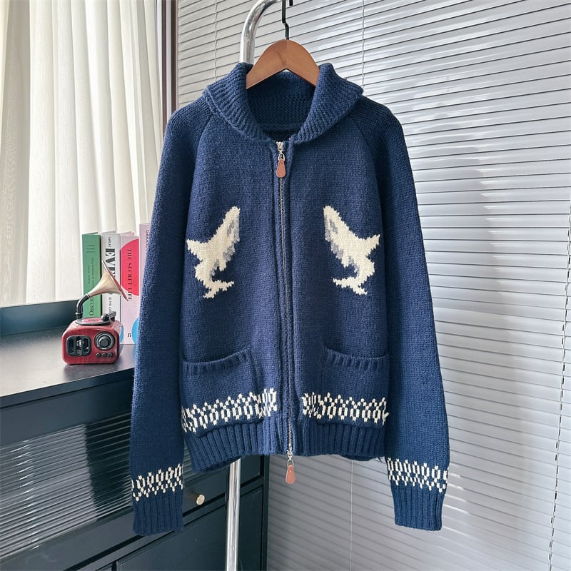 【outer】ジャカードニットカーデ　M26397