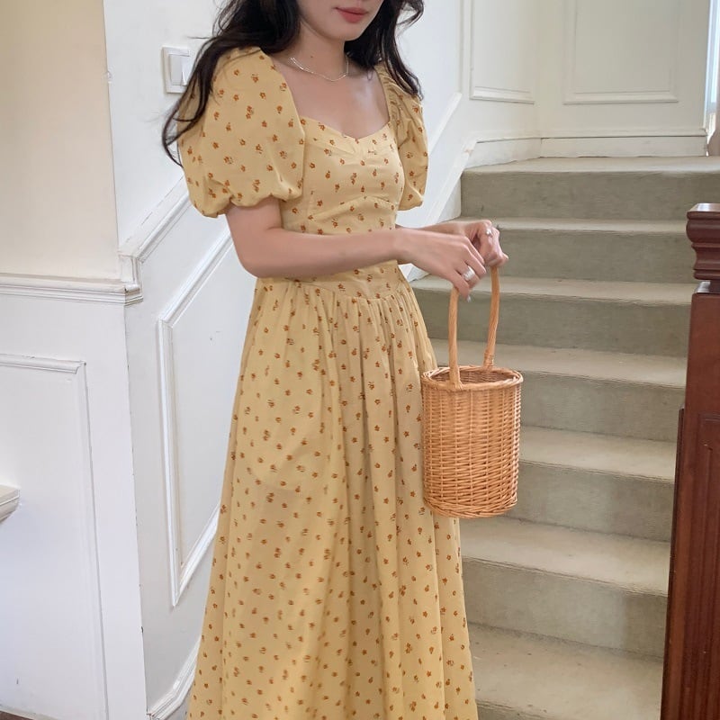 【dress】花柄ワンピース　M25042