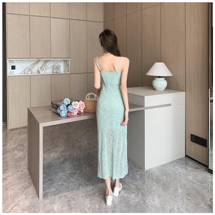 【dress】ニット薄手キャミワンピースG20650