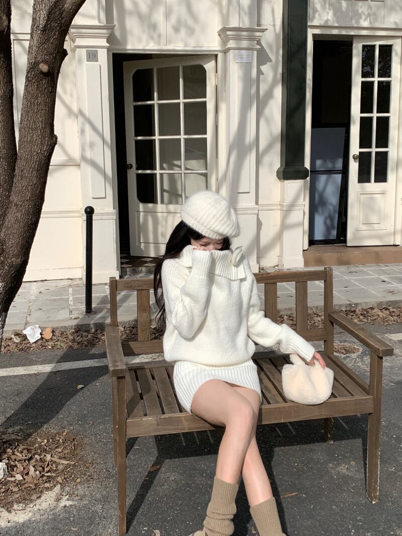 【dress】オフショルダーニットワンピース　M28499