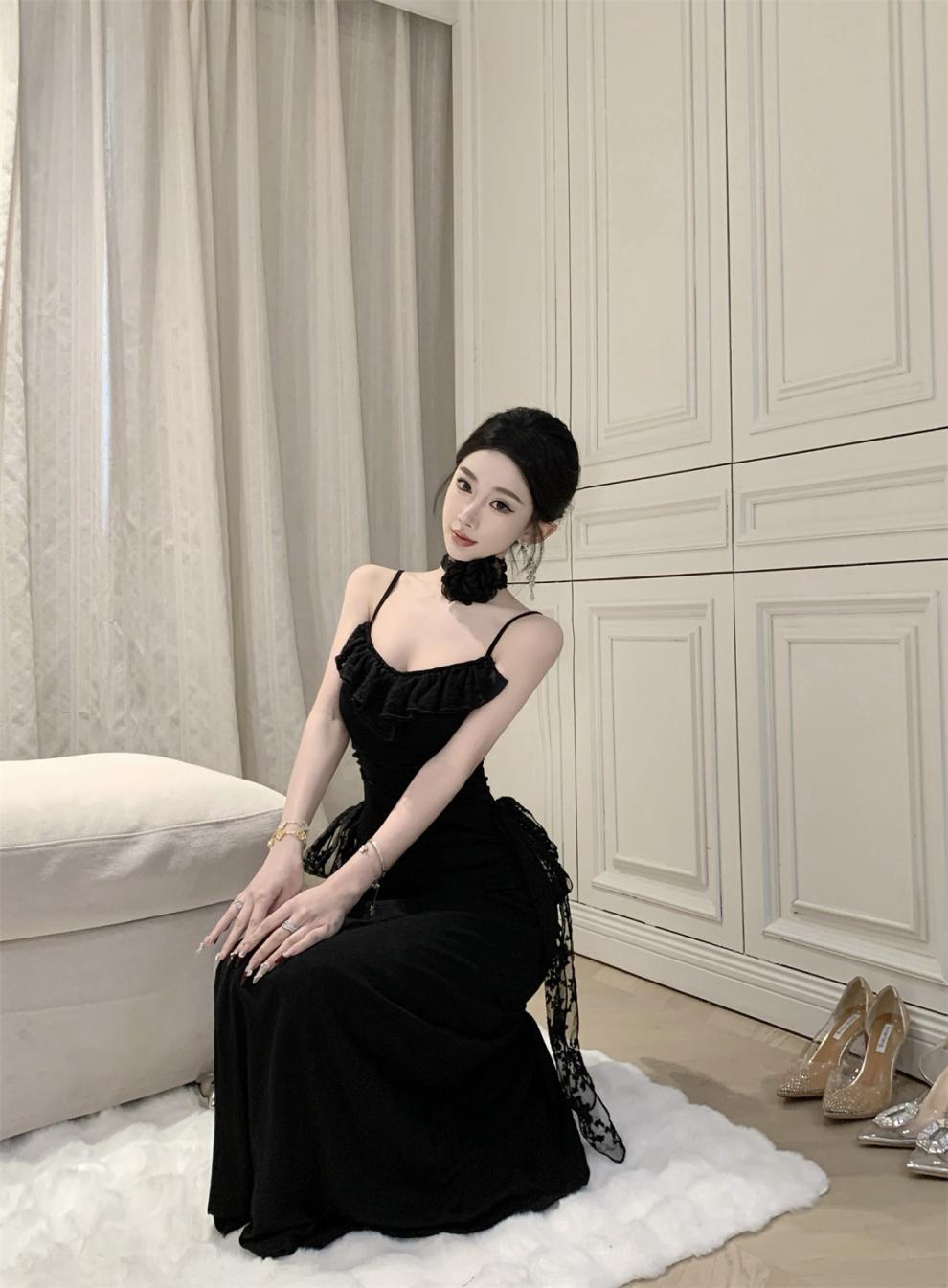 【dress】レース切り替えキャミワンピース　M30005