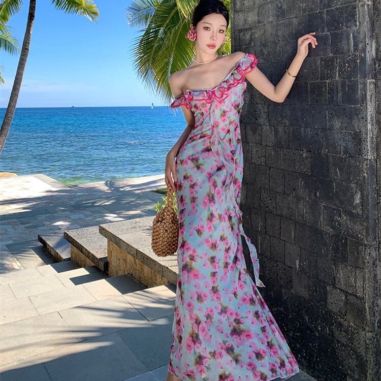 【dress】花柄キャミワンピース　M25134