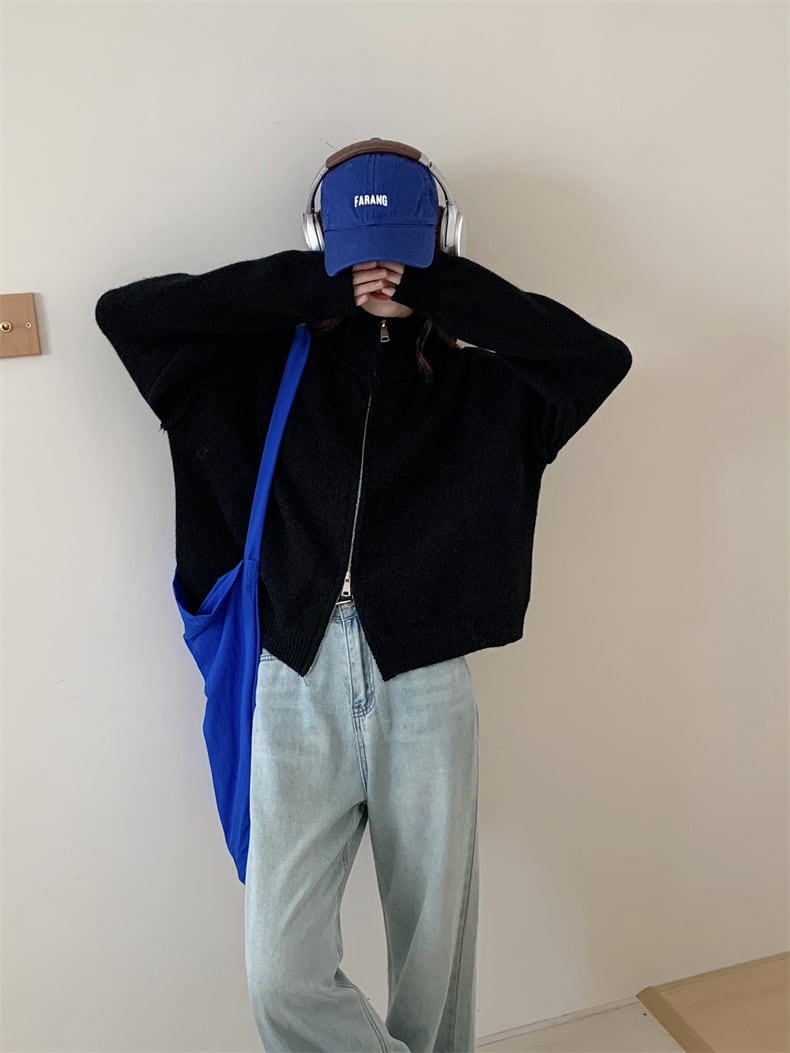 【outer】Wジップニットカーデ　M25985