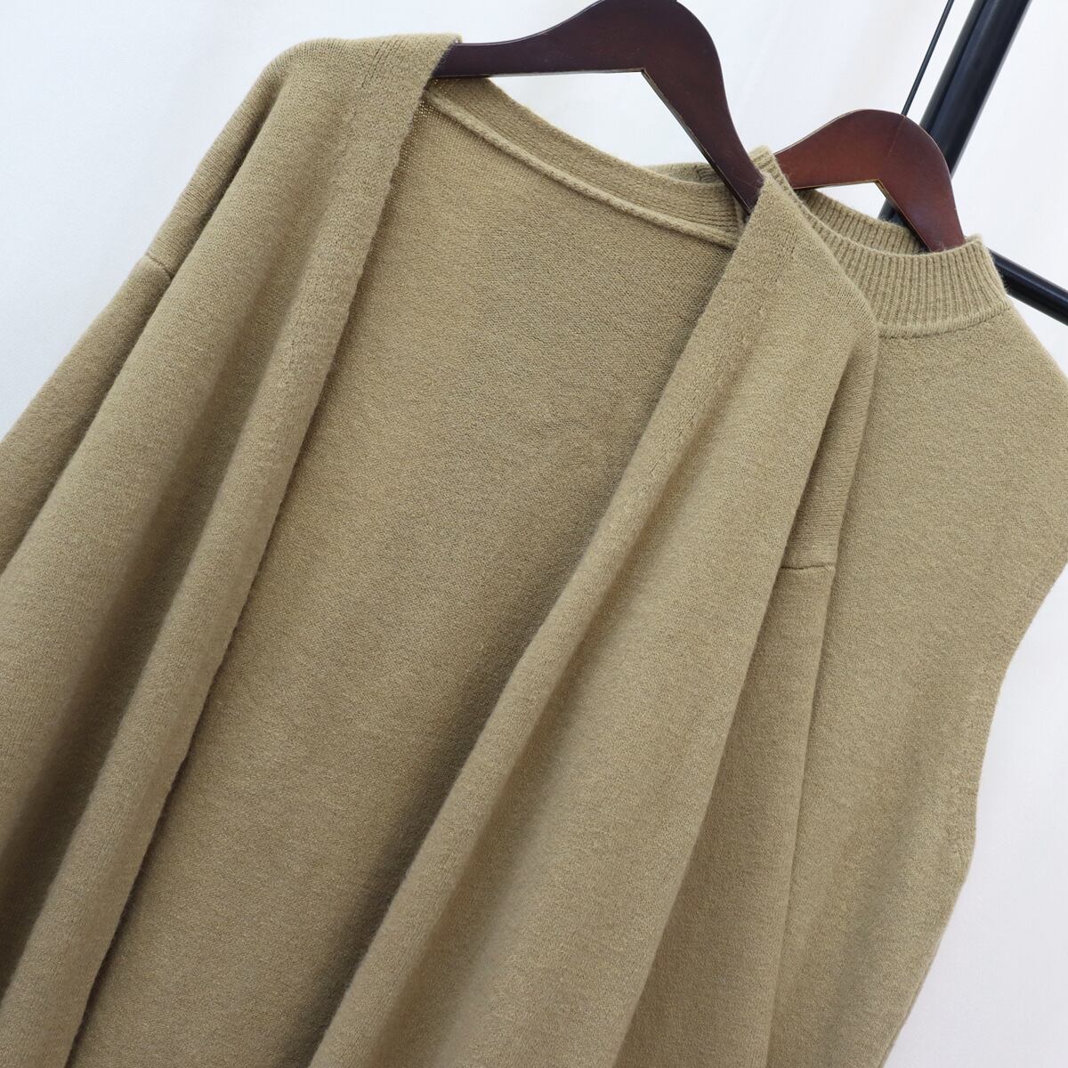 【set】ニットワンピース×カーデセット　M18713