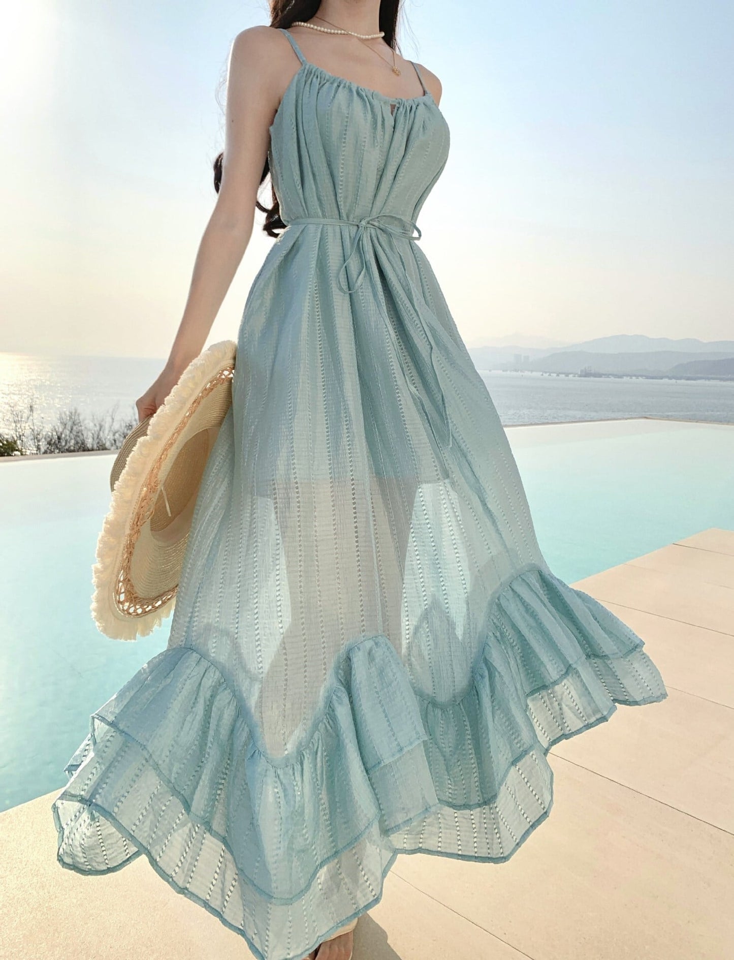 【dress】フリルキャミワンピース　M30170