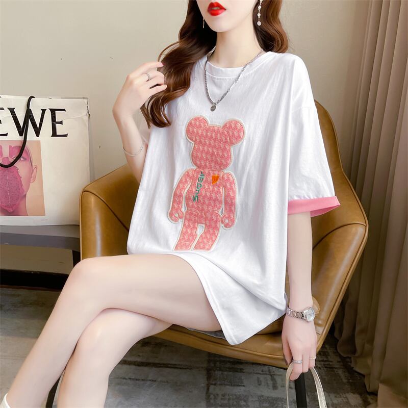 【tops】半袖偽二つ切り替えTシャツG20029