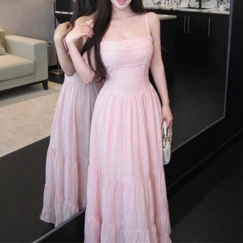 【dress】ロングキャミワンピース Q8250