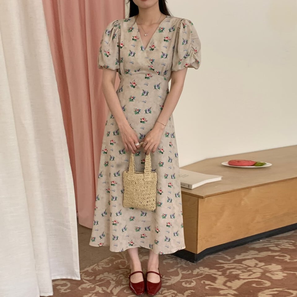 【dress】花柄ワンピース　M24741
