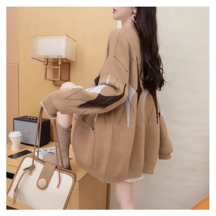 【outer】Vネックニットカーデ　M28166