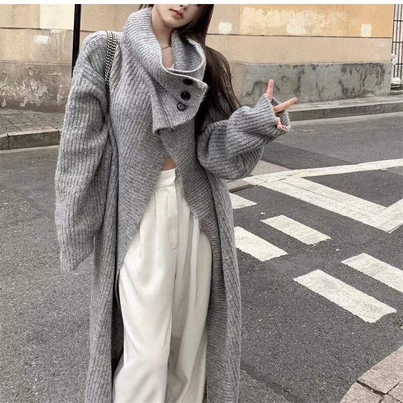 【outer】ロング丈ニットカーデ　M27398
