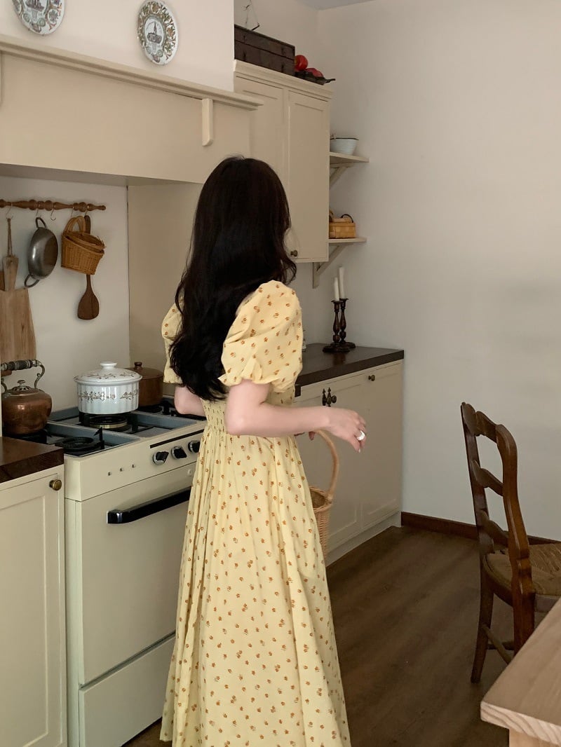 【dress】花柄ワンピース　M25042