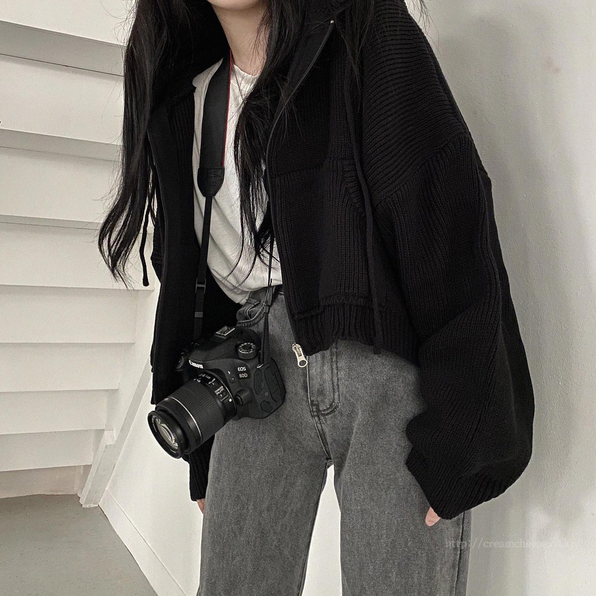 【outer】ファスナーニットカーデ　M26115