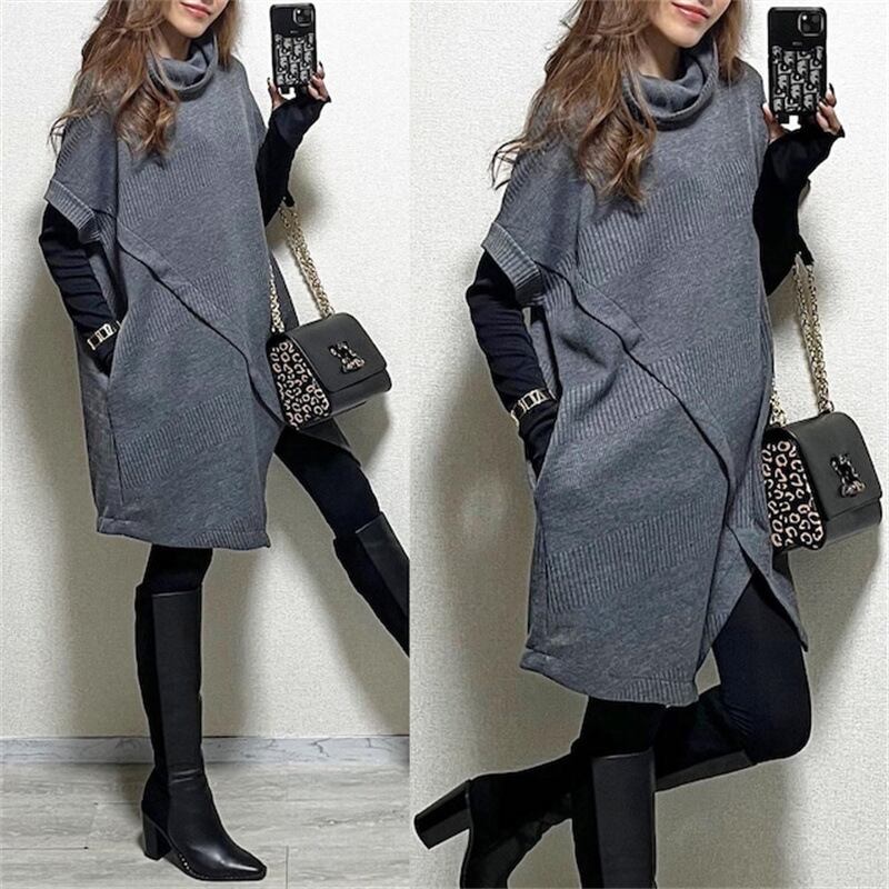 【dress】ハイネックワンピース　M18450