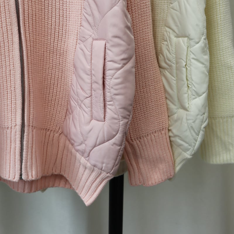 【outer】ファスナー切り替えニットカーデ　M26293