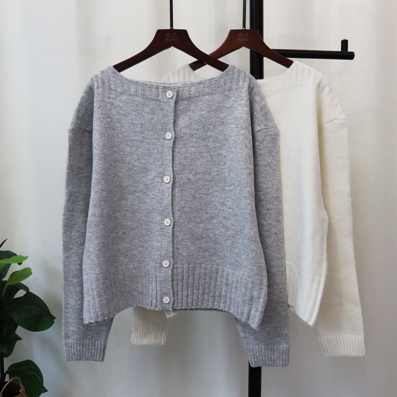 【outer】無地ニットカーデ　M26087