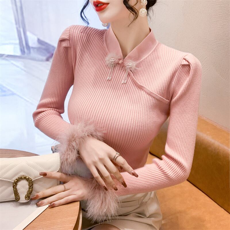 【tops】ファーニットトップス　M28218