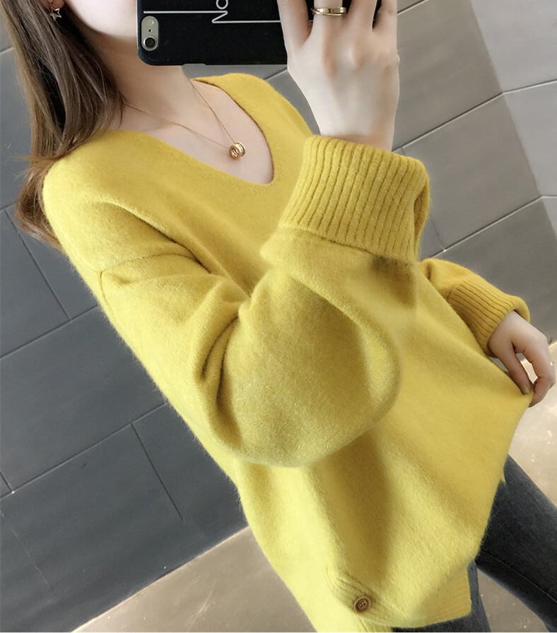 【tops】Vネックニットセーター　M28858