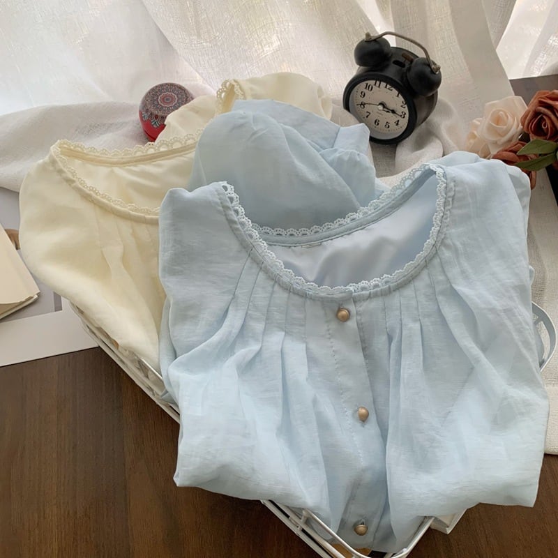 【tops】クルーネックシャツトップス　M29462