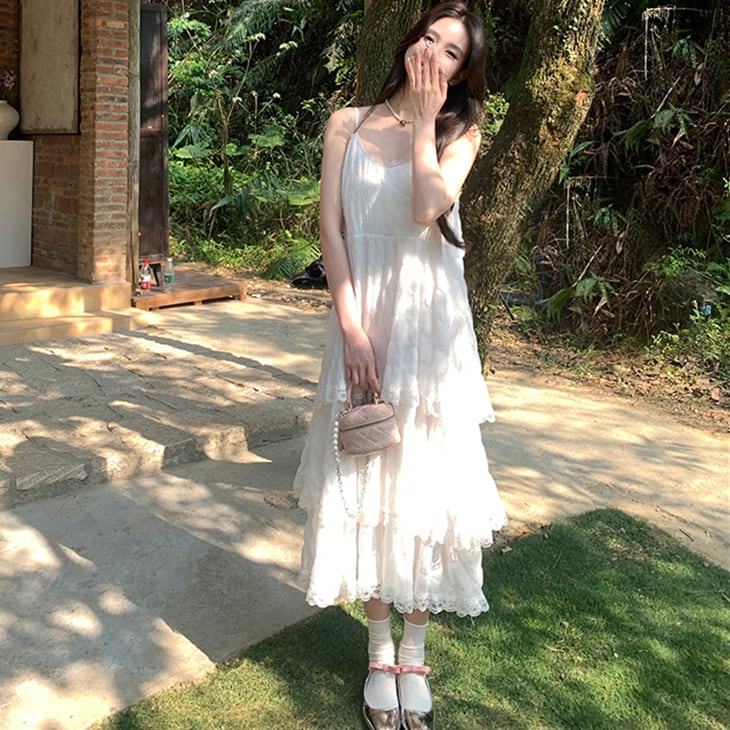 【dress】Vネックロングワンピース G20465