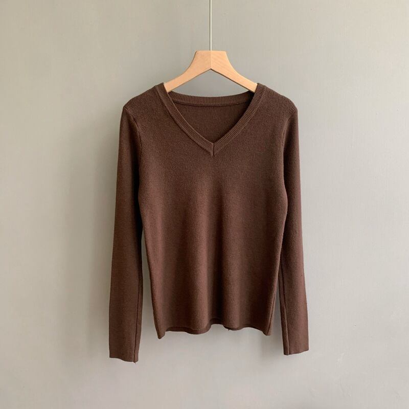 【tops】Vネックニットトップス　M28339