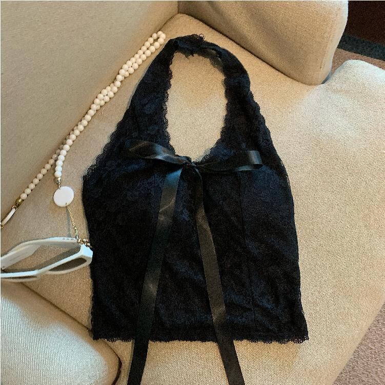 【tops】リボン付きレースキャミソール　M29528