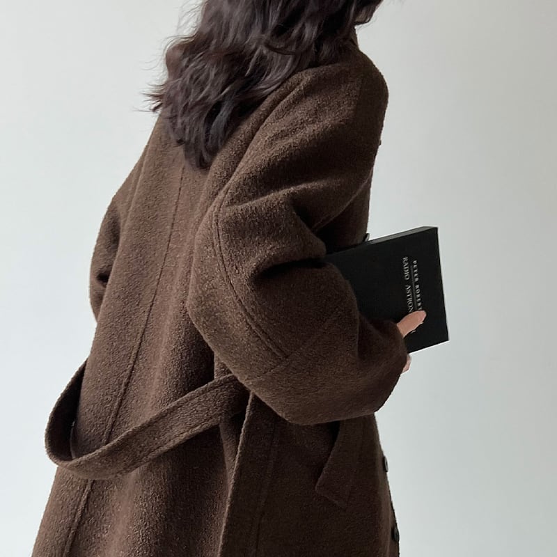 【outer】厚手防寒ウールコート Q7089