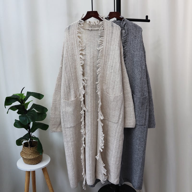 【outer】ロング丈ニットカーデ　M25641