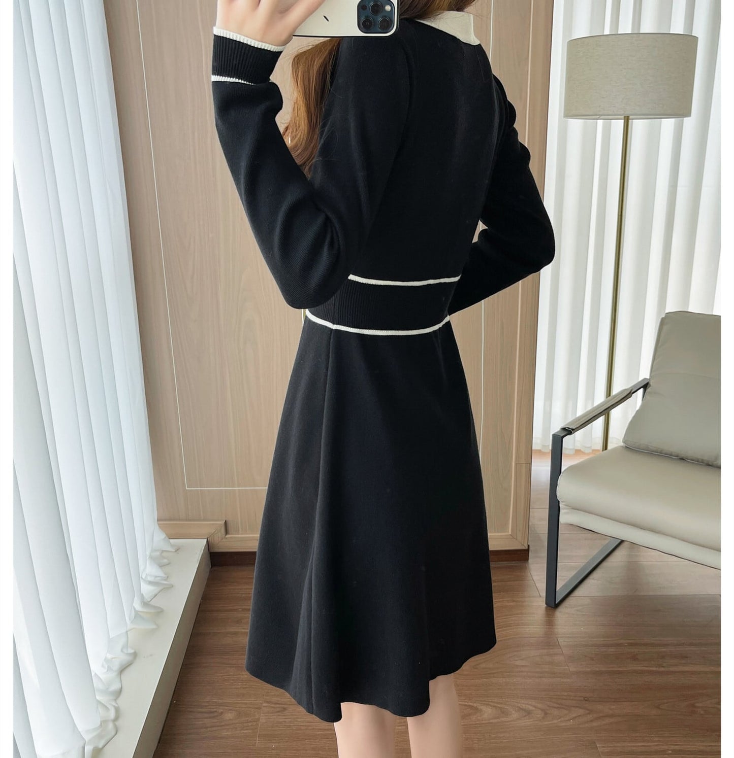 【dress】リボンニットワンピース　N3353