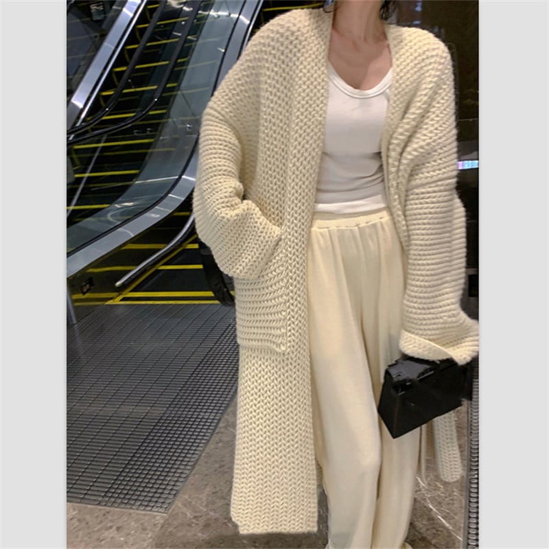 【outer】ロング丈ニットカーデ　M26831