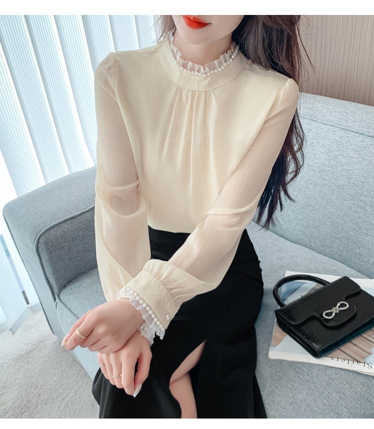 【tops】レースシャツトップス　M25402