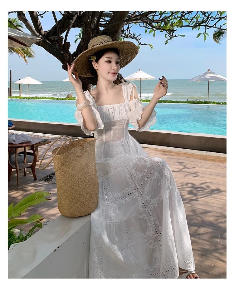 【dress】刺繍デートワンピース　M30099