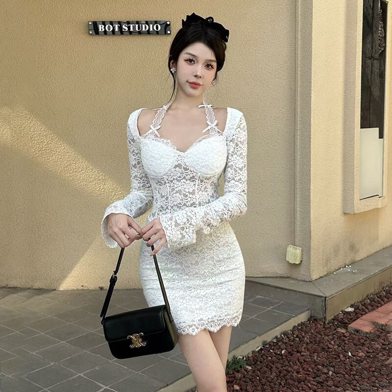 【dress】カットワークレースワンピース　M28311