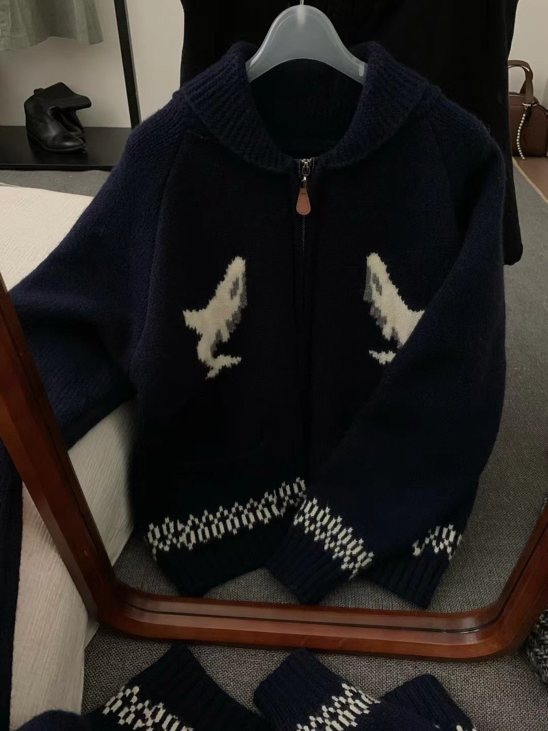 【outer】ファスナーニットカーデ　M27331