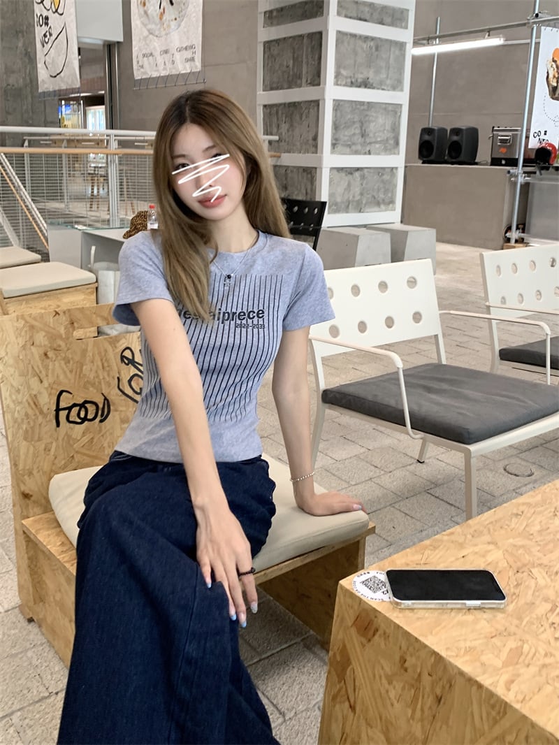 【tops】プリントTシャツ　M25102