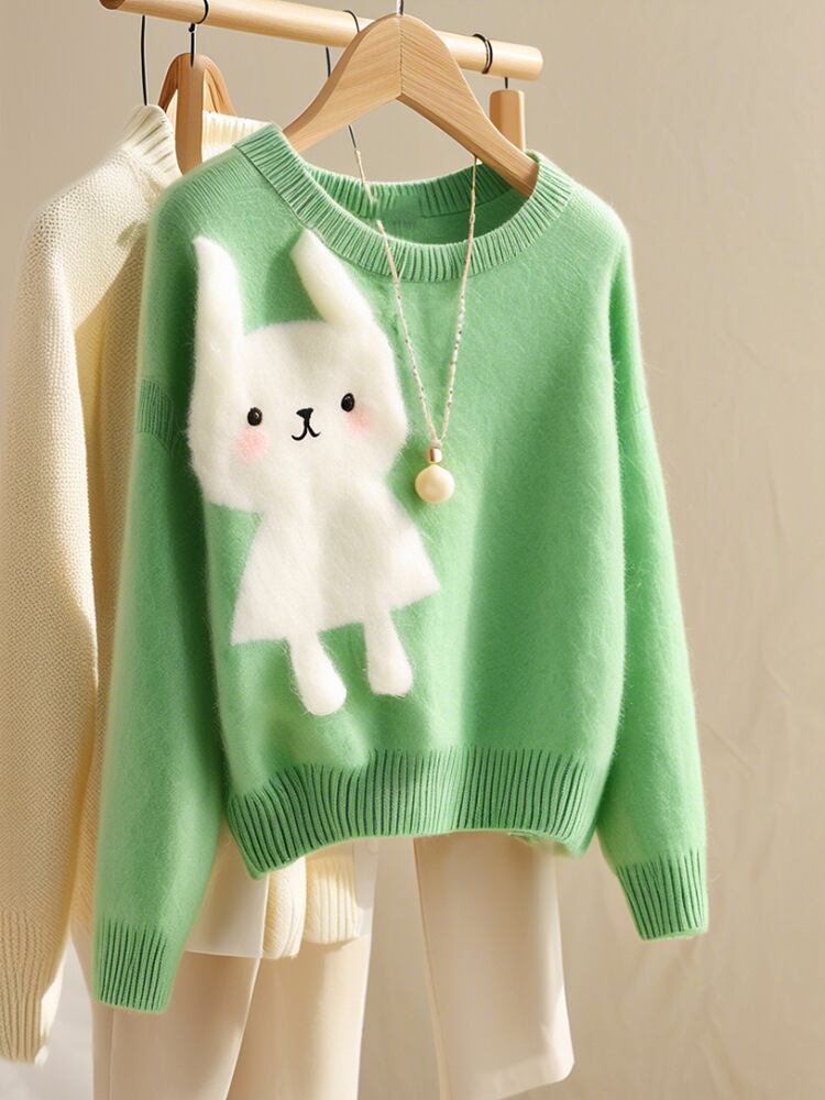 【tops】カートゥーンニットセーター　M29105