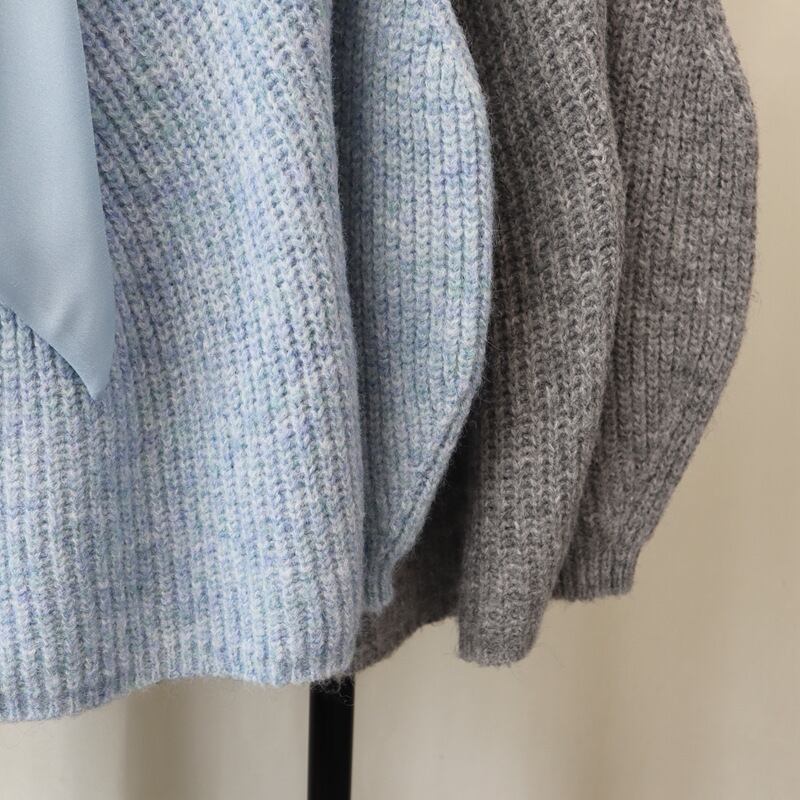 【tops】リボン付きニットセーター　M26942