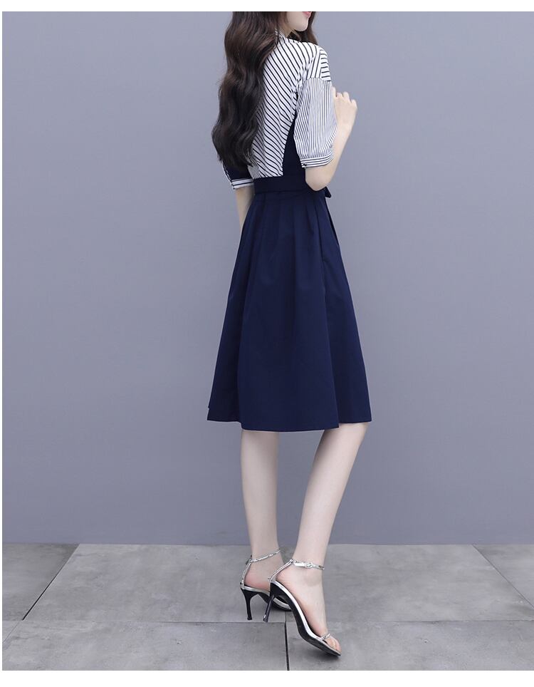 【dress】ファッションエレガント好感度UP!気質満点レトロ夏着痩せ ワンピース G0353