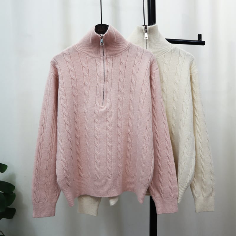 【tops】ファスナーニットセーター　M26849