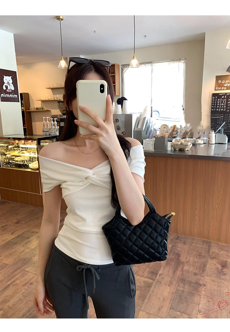 【tops】ボートネックTシャツ　M24877