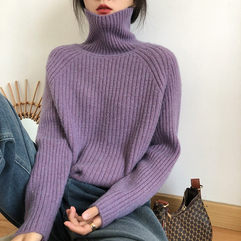 【tops】ハイネックニットセーター　M27226