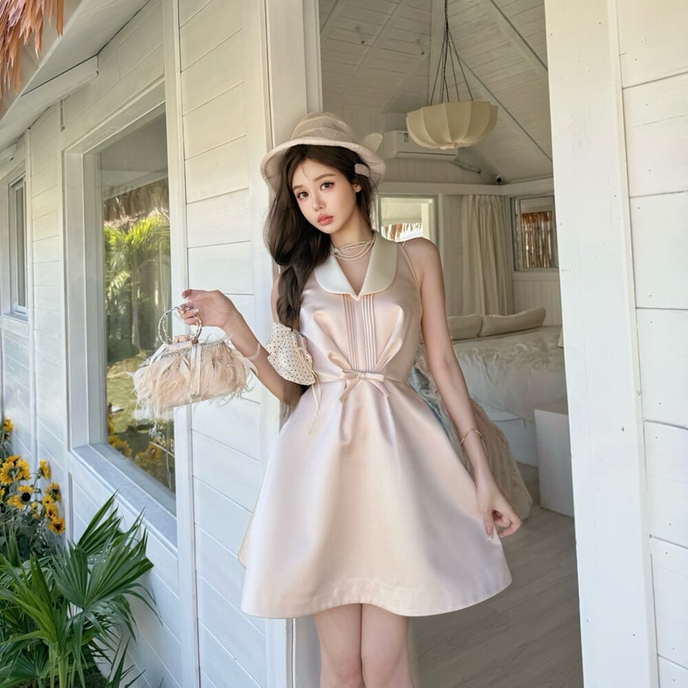 【dress】リボンミニワンピース　N3532