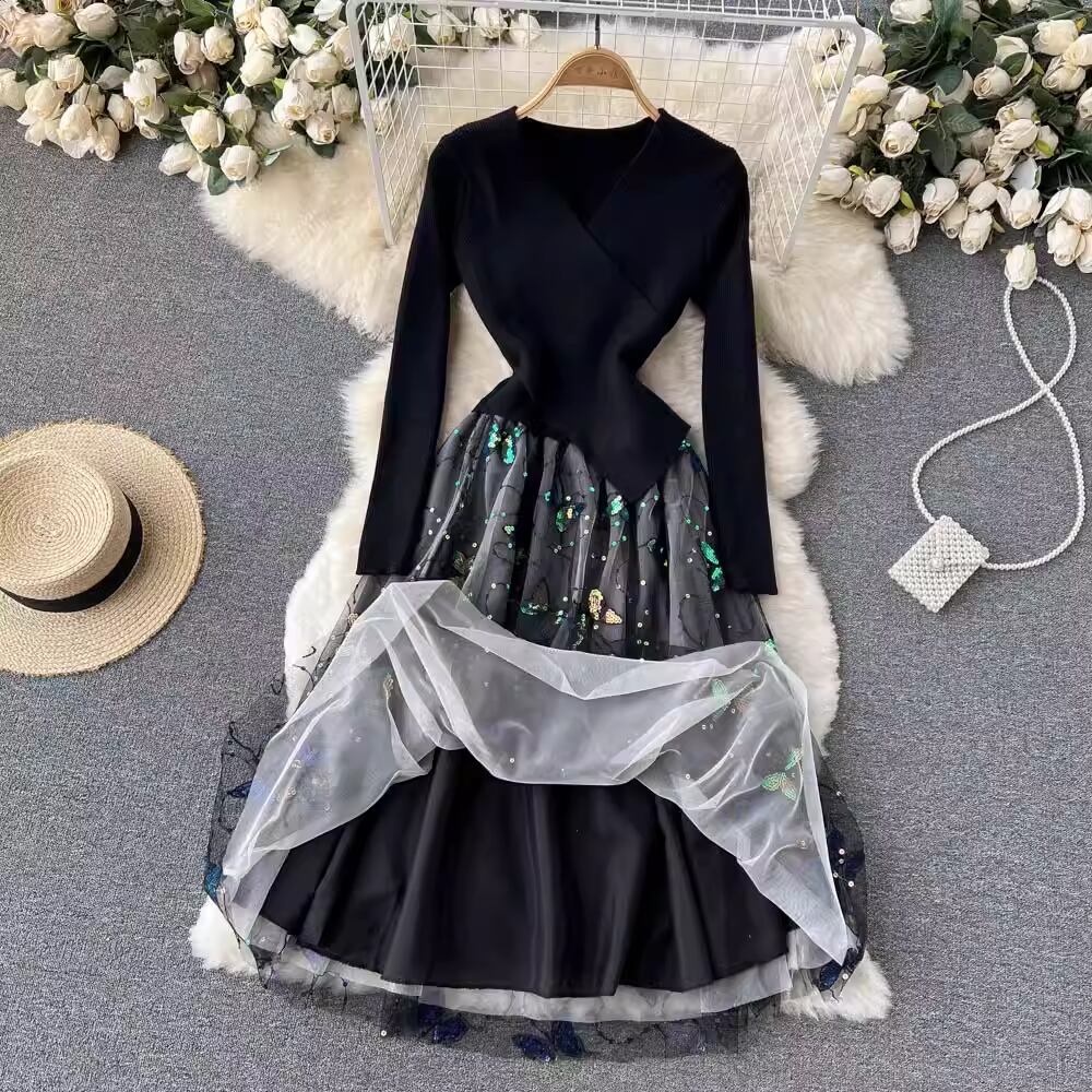 【dress】ドッキングデートワンピース　M18790