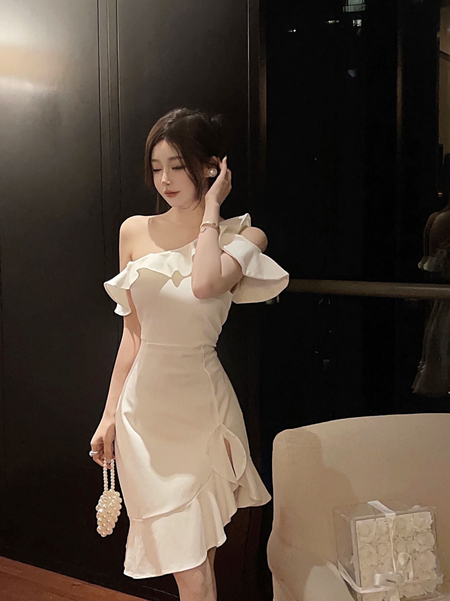 【dress】フリルオフショルダーワンピース G21065