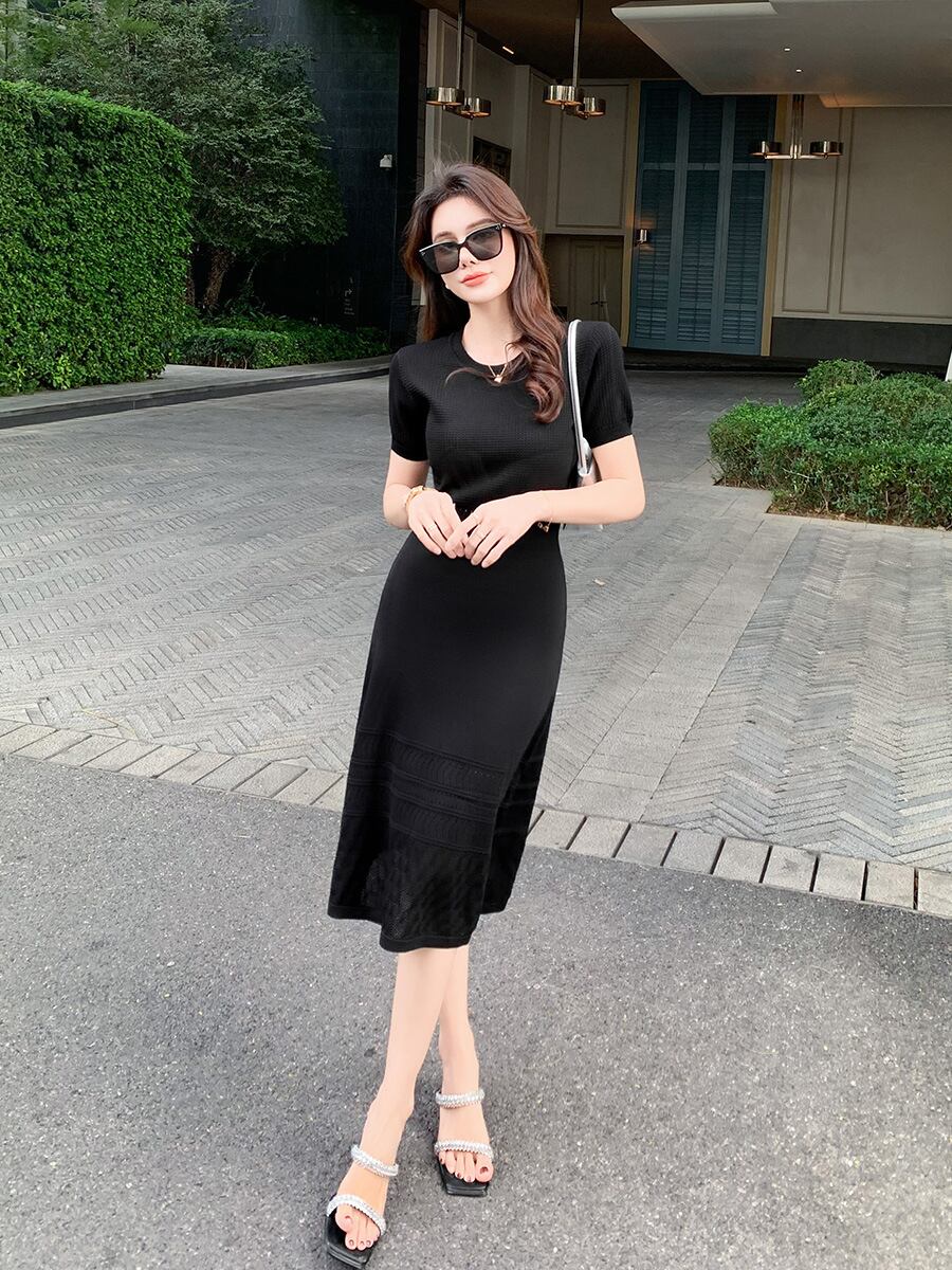 【dress】薄手ニットワンピース　M29747