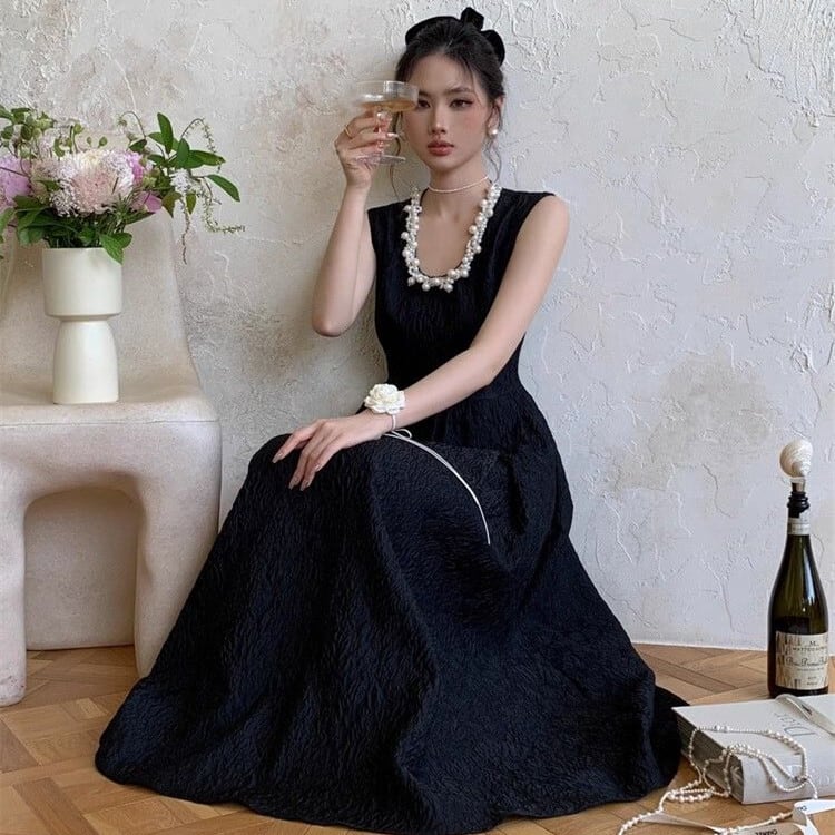【dress】パールノースリーブワンピース　M24311