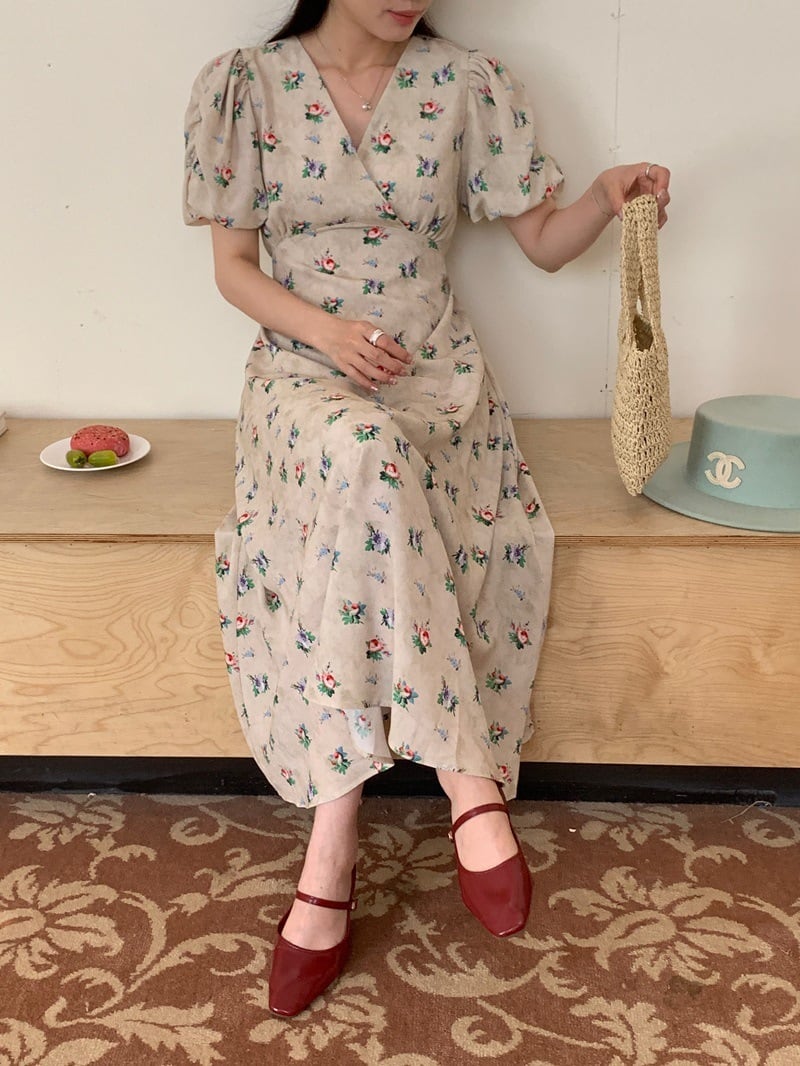 【dress】花柄ワンピース　M24741