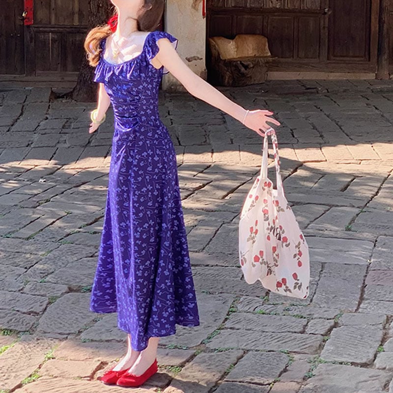 【dress】花柄フリルワンピース　M25155