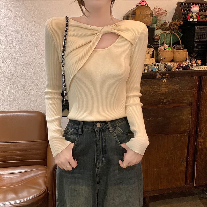 【tops】ニットトップス　M18841